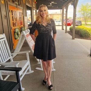 EUC Eliza J black dress